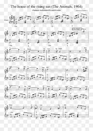 Cada linha pode representar diferentes notas musicais, dependendo da clave. Sheet Music The House Of The Rising Sun The Animals Piano Sheet Music Angle Animals Text Png Pngwing