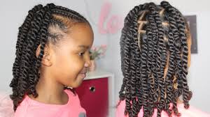 This style helps you minimize breaking on natural hair, as you twist it out in the back upward to the top of the head; Braids Twists Cute Easy Protective Style Natural Hair For Kids Youtube