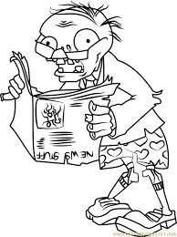 See more ideas about zombie, coloring pages, coloring books. Newspaper Zombie Coloring Page For Kids Free Plants Vs Zombies Printable Coloring Pages Online For Kids Coloringpages101 Com Coloring Pages For Kids