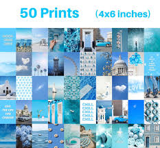 Light Blue Photo Wall Collage Kit Blue Aesthetic Room Decor Etsy Aesthetic Rooms Aesthetic Room Decor Wall Collage