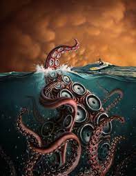 Attackin Kraken An Art Print By Jerry Lofaro Octopus Art Art Animal Illustration