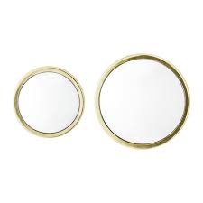 Shop round mirrors with the experts. Buy Bloomingville Art Deco Round Mirror Gold Set Of 2 Amara