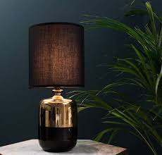 Black To Gold Table Lamp A Truly Lux Table Lamp With Black Shade It Would Look Wonderful On Any Bedside Or Loun Gold Table Lamp Gold Bedside Lamps Table Lamp