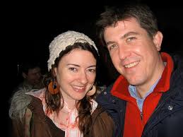 Playgirl Colleen Kane and Men's Journal editor Tom Foster