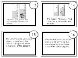 Density Task Cards Science Teaching Resources Task Cards Formula Chart