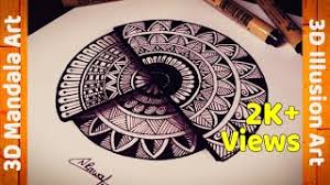 Download 3d Mandala Art Tutorial How To Draw 3d Mandala In 3pieces 3d Illusion Art 3d Zentangle 3d Doodle 5 Youtube