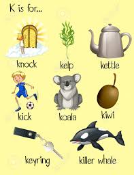 Las palabras con a pueden ser: Muchas Palabras Empiezan Con La Letra K Ilustracion Ilustraciones Vectoriales Clip Art Vectorizado Libre De Derechos Image 57284431