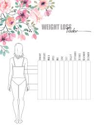 Pin on 4 better health. Free Weight Loss Tracker Printable Customize Before You Print
