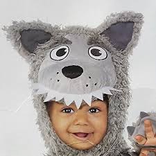 Baby Wolf Halloween Costume Infant 12-24 Months 4 Piece Polyester Gray