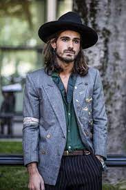 Men Shat Men S Hat Long Hair Mens Outfits Hipster Mens Fashion Mens Street Style