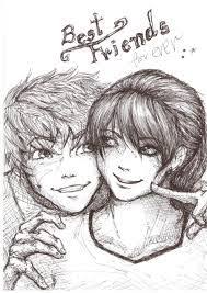 Black And White Best Friends Drawings Image Result For Sketches Of Best Friends Forever Boy And Girl Drawings Of Friends Best Friend Drawings Friends Sketch