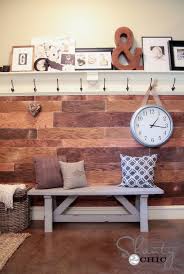 Before putting any wood planks up on the wall, the first step is to locate studs inside the wall behind the sheetrock. My 100 Plank Wall Shanty 2 Chic