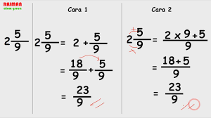 Matematika Mengubah Pecahan Campuran Menjadi Pecahan Biasa Youtube