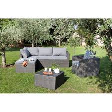 Salon Bas De Jardin Modena Resine Tressee Anthracite Canape Fauteuil Pouf Salon De Jardin Agrement De Jardin Mobilier Terrasse Et Salon De Jardin Resi