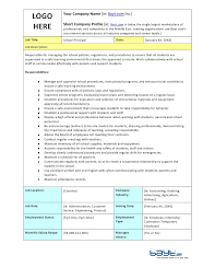 Find the best assistant principal jobs for you. School Principal Job Description Template By Bayt Com