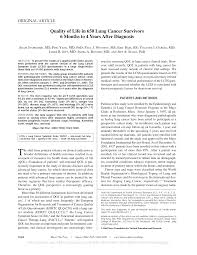 Typical symptoms, which usually appear only when the disease is advanced, include a persistent cough, shortness of breath, chest pain, coughing up blood and hoarseness. Https Kundoc Com Download Quality Of Life In 650 Lung Cancer Survivors 6 Months To 4 Years After Diagnosis 5b4fff3ed64ab28927bc4c40 Html