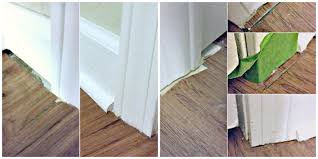 He ran the floor up to the existing baseboards and then installed 1/4 round molding to cover the gaps. Caulking Laminate Flooring Gaps Laminate Flooring