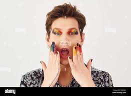 Male gay face facial hi-res stock photography and images