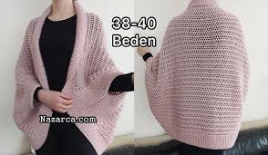 Makarna Ip Ile En Kolay Dokumlu Kadin Yelek Nazarca Com Bebekler Icin Orgu Orgu Baby Knitting Patterns