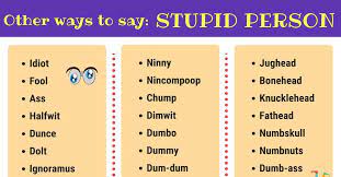 Another Word For Stupid 180 Synonyms For Stupid In English 7esl