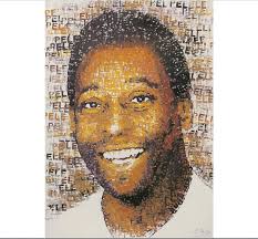 Pelé, Footballer. Offset Lithograph, From 2006. Hand Signed and Dated by  the Artist Chris Britz (1943) Home Decor.