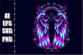 Crow Glitch Vector Graphic By Ap Creative Fabrica