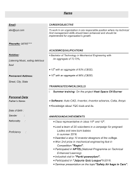File contain mechanical fresher sample resume format in pdf and doc format. Resume Format Pdf For Mechanical Engineering Freshers Mechanical Fresher Resume Samples Format More Than 100 Pdf
