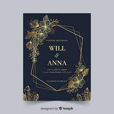 Download Golden Wedding Invitation Template For Free Floral Wedding Invitation Card Wedding Invitations Wedding Invitation Templates