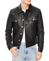 Men S Slim Fit Black Trucker Leather Jacket Men S Genuine Leather Jacket For Men S Muzhskie Kozhanye Kurtki Bajkerskaya Kurtka Muzhskie Stili