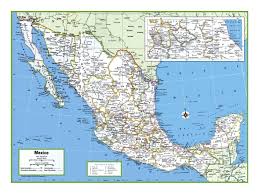 Map of the southern baja penninsula in mexico showing major roads and towns. Large Detailed Political And Administrative Map Of Mexico Mexico North America Mapsland Maps Of The World