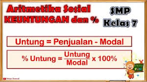 Sekarang kita akan belajar mengenai materi kelas 7 tentang aritmatika sosial. Keuntungan Dan Kerugian Aritmatika Sosial Matematika Smp Kelas 7 Cute766