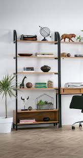 Bibliotheque Design Bois Et Metal Noir Marlee Miliboo Stephane Plaza En 2020 Decoration Maison Mobilier De Salon Et Meuble Design