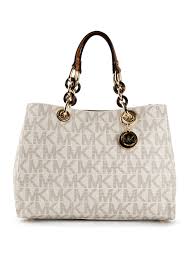 Maybe you would like to learn more about one of these? Michael Michael Kors Chain Strap Tote In White Lyst