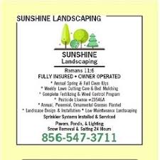 The most common sunshine landscape material is stretched canvas. Sunshine Landscaping 520 11th Ave Haddon Heights Nj 08035 Yp Com