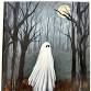 Friendly Ghostly Charm Acrylic on Canvas