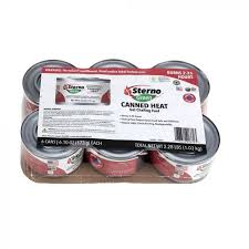 The fuel ignites immediately and burns steadily and intensely to generate maximum heat and keep food temperatures safe. 2 25 Hour Sterno Green Canned Heat 6 Pack
