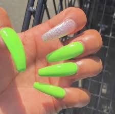 Flash neon acrylic collection from mia secret includes colors: Neon Acrylic Nails Acrylic Nails And Neon Image 6924207 On Favim Com