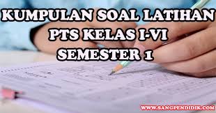 Download Latihan Soal Pts Daring Sd Semester Ganjil Tahun 2020 Kelas 1 2 3 4 5 6