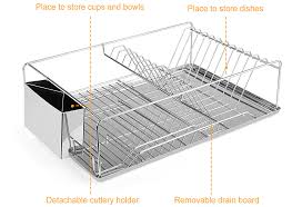 Maybe you would like to learn more about one of these? Stainless Steel Dish Rack Utensils Cutlery Holder Organizer Drainer Dryer Tray 616043302478 Ebay