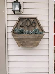 More images for hexagon wood plaque » Small Wood Hexagon Address Sign Planter Box Address Plaque Etsy In 2021 Wood Hexagon Planter Boxes Weathered Wood