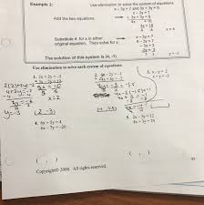 Two levels of difficulty with 3. Solving Linear Systems Of Equations Addition Elimination Method Brainly Com