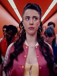 The Substance Margaret Qualley Pink Bomber Jacket