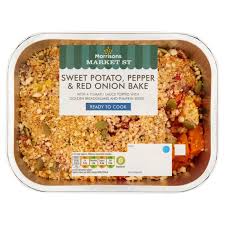 Finely chopped tomatoes seasoned with garlic, balsamic vinegar and basil serve as both dressing and vegetable in this main dish salad i've been making tomato add beans and israeli couscous and toss together. Morrisons Sweet Potato Bake 400g My Vegan Supermarket