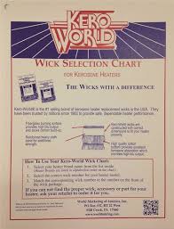 world marketing wc 2 kerosene heater wick chart