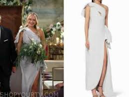 The space seemed to be made for brides trying on wedding dresses. The Young And The Restless December 2020 Abby Newman S Grey One Shoulder Wedding Gown Shop Your Tv
