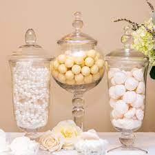Don't love the price tag enough to buy your own? Large Glass Apothecary Candy Jar Footed Globe Bowl With Lid The Knot Shop