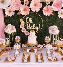 Treat Table Baby Shower Girl Diy Baby Shower Roses Girl Baby Shower Decorations