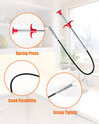 Wands easily detached from handle after use. Toilet Kitchen Sink 6pcs 24inch Drain Cleaner Sticks To Drain Hair Clog For Remover 6 1 1pcs Drain Hair Remover Tool For Sewer Bathroom Tub 25inch Hair Drain Clog Remover Tool Drain Augers