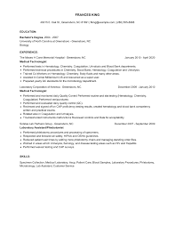 Medical Technologist Resume Examples And Tips Zippia
