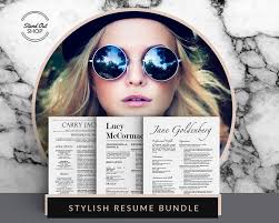 3 Stylish Resume Templates With Matching Cover Letters for Microsoft Word